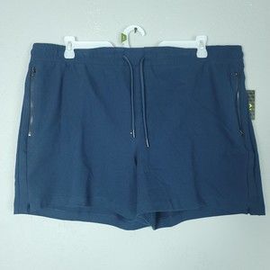 Womens Athletic Works Commuter Shorts Size XXL BLUE Three Pockets NEW